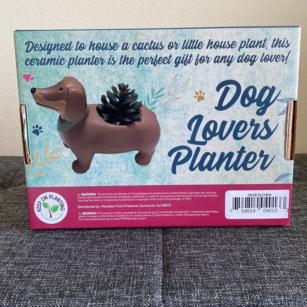 NWT! Dog Lovers Planter - Dachshund
